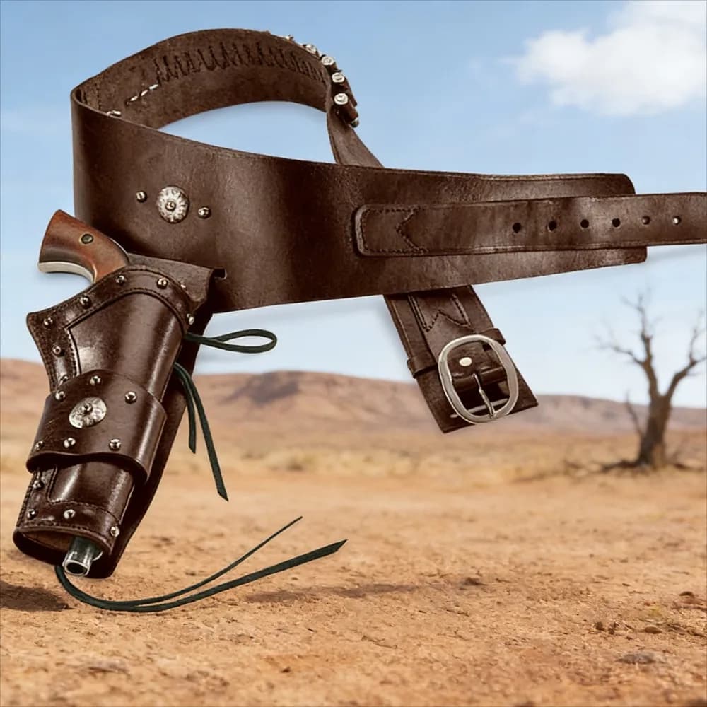 Cintura per Revolver per COSPLAY, Costume Medievale Western, Accessorio per Arma