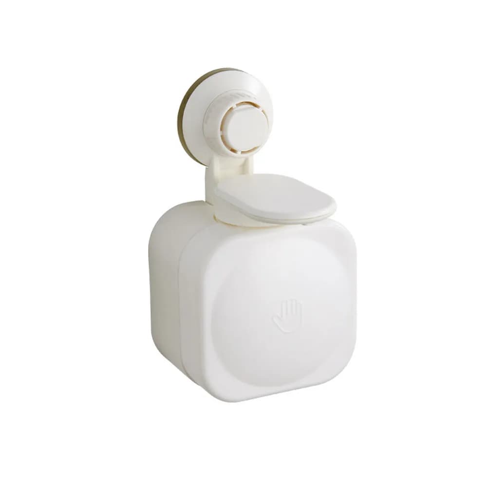 Dispenser di Sapone Ricaricabile da Parete Senza Foratura per Sapone Liquido, Shampoo, Balsamo, Lozione, Gel Doccia, Emulsione