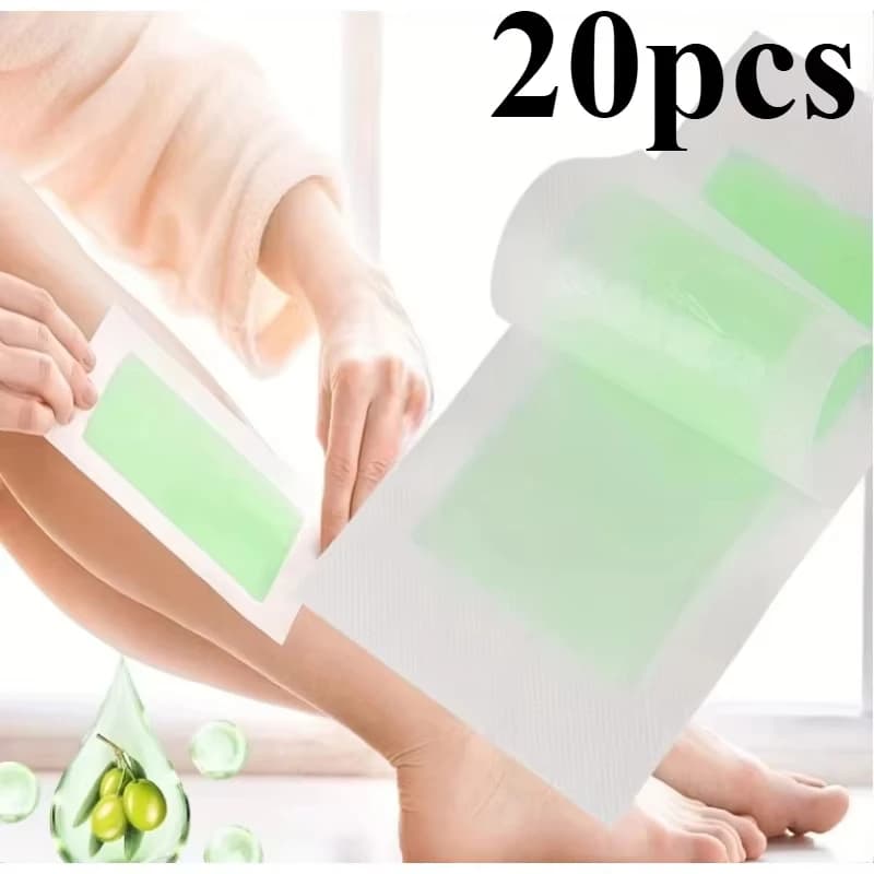 5/20pcs Strisce di cera per depilazione professionale per depilazione estiva Carta di cera fredda a doppia faccia per gamba corpo viso Donna utile