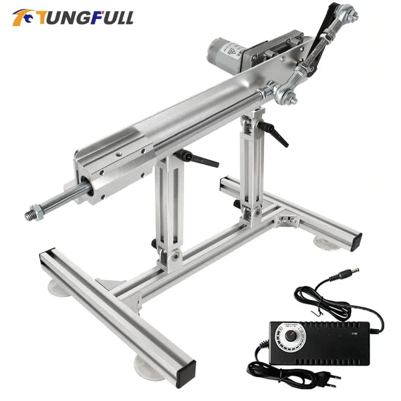 Attuatore Lineare Telescopico TUNGFULL con Telecomando, Grande Corsa Regolabile 6-20cm con Staffa a Ventosa per Progetti Fai-da-te