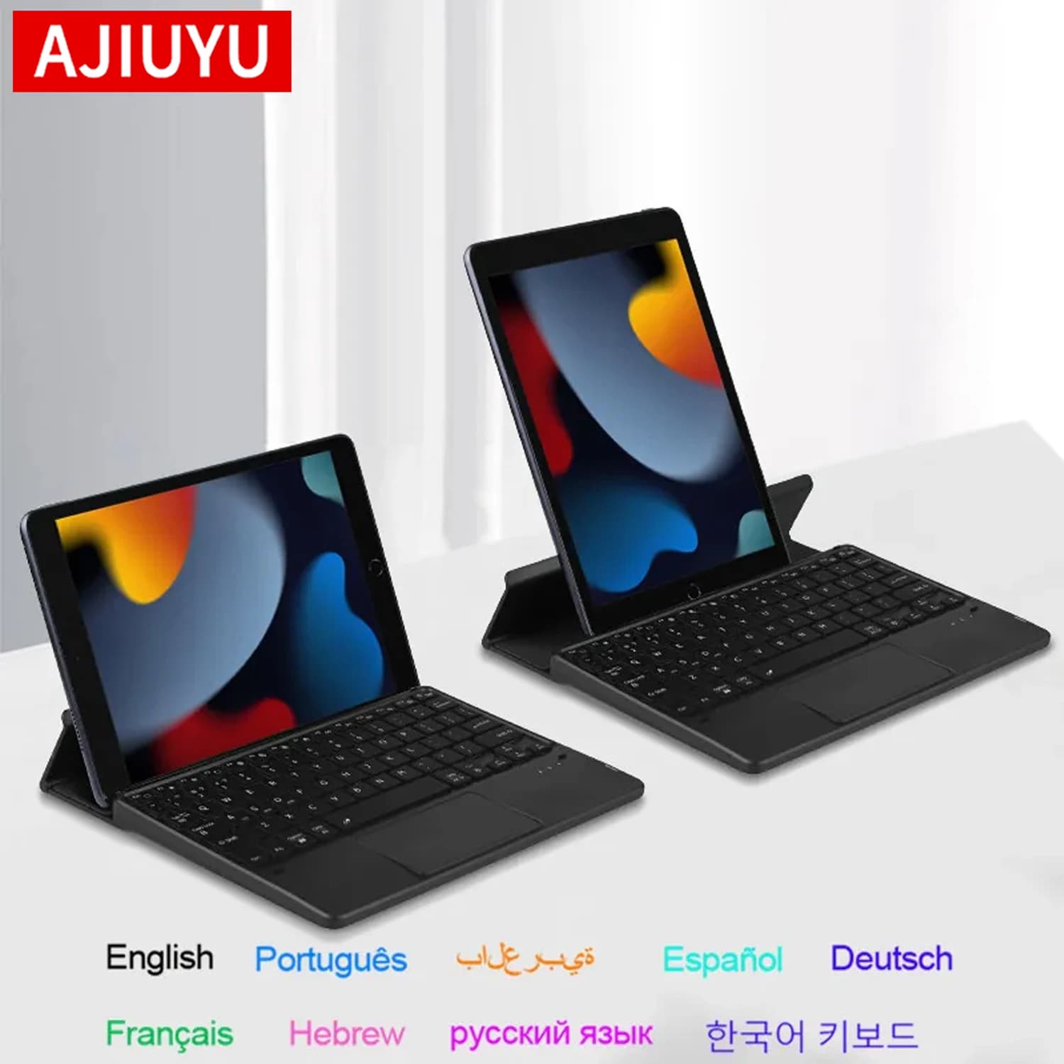 HUWEI Foldable Bluetooth Keyboard Touchpad Backlit Keyboard with support for IOS Android Windows iPad Tablet Phone Xiaomi Huawei