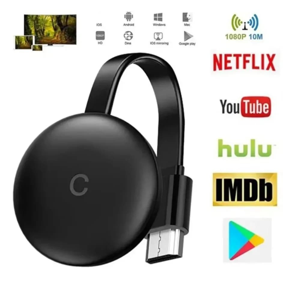 5G/2.4G Wireless WiFi Display Dongle Screen Mirroring 1080P HD TV G12 TV Stick For Chromecast 4K HD compatible media player HDMI