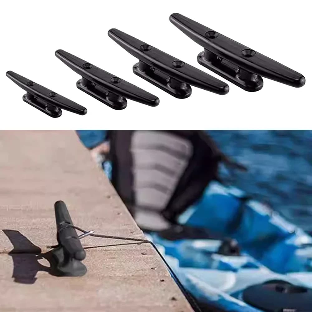 Accessori per imbarcazioni: Bitta piatta aperta in nylon per ponte di barche, yacht, kayak e canoe, con 2 viti