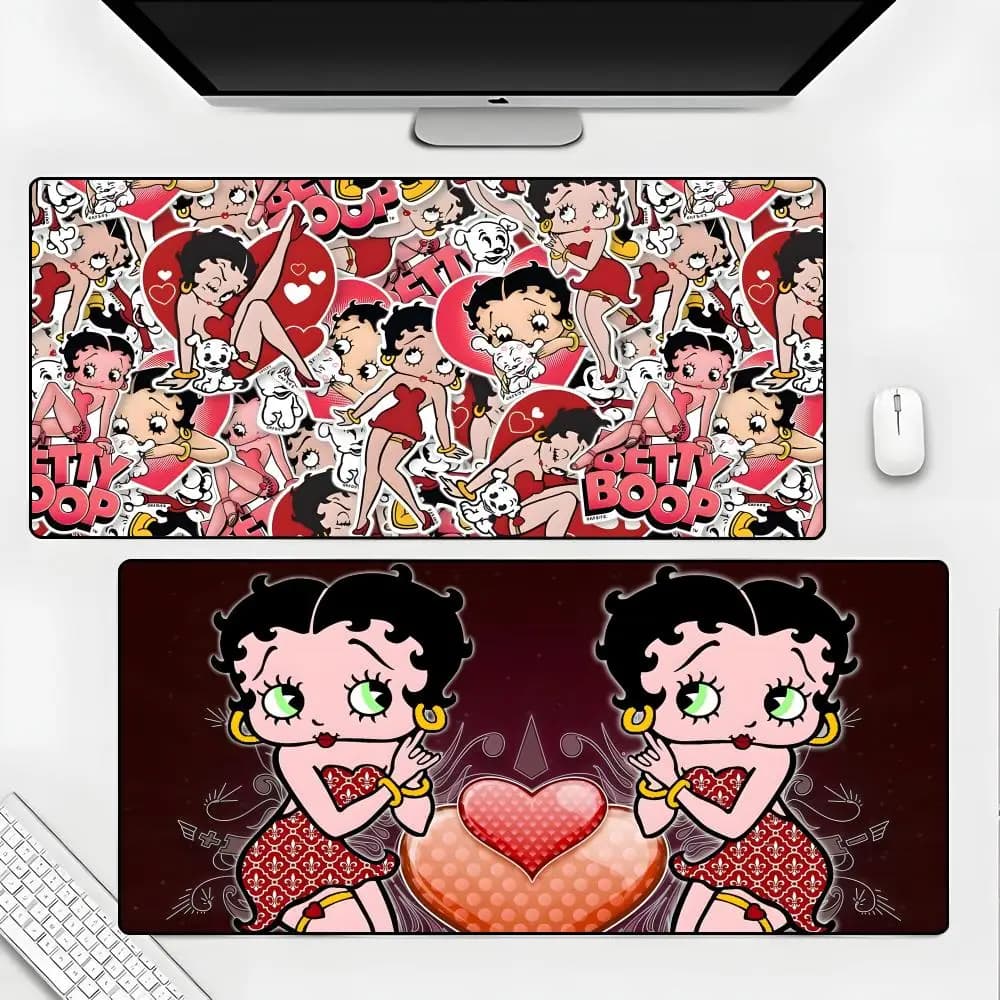 Tappetino per mouse B-Betty B-Boop, tappetino in gomma per laptop, tappetino per mouse Xxl, notebook, computer da gioco, accessori da gioco