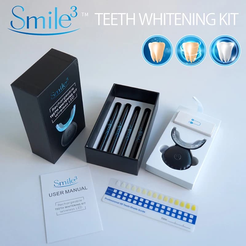 CE approved wholesale PAP home teeth whitening kit with wireless led light with whitening pen