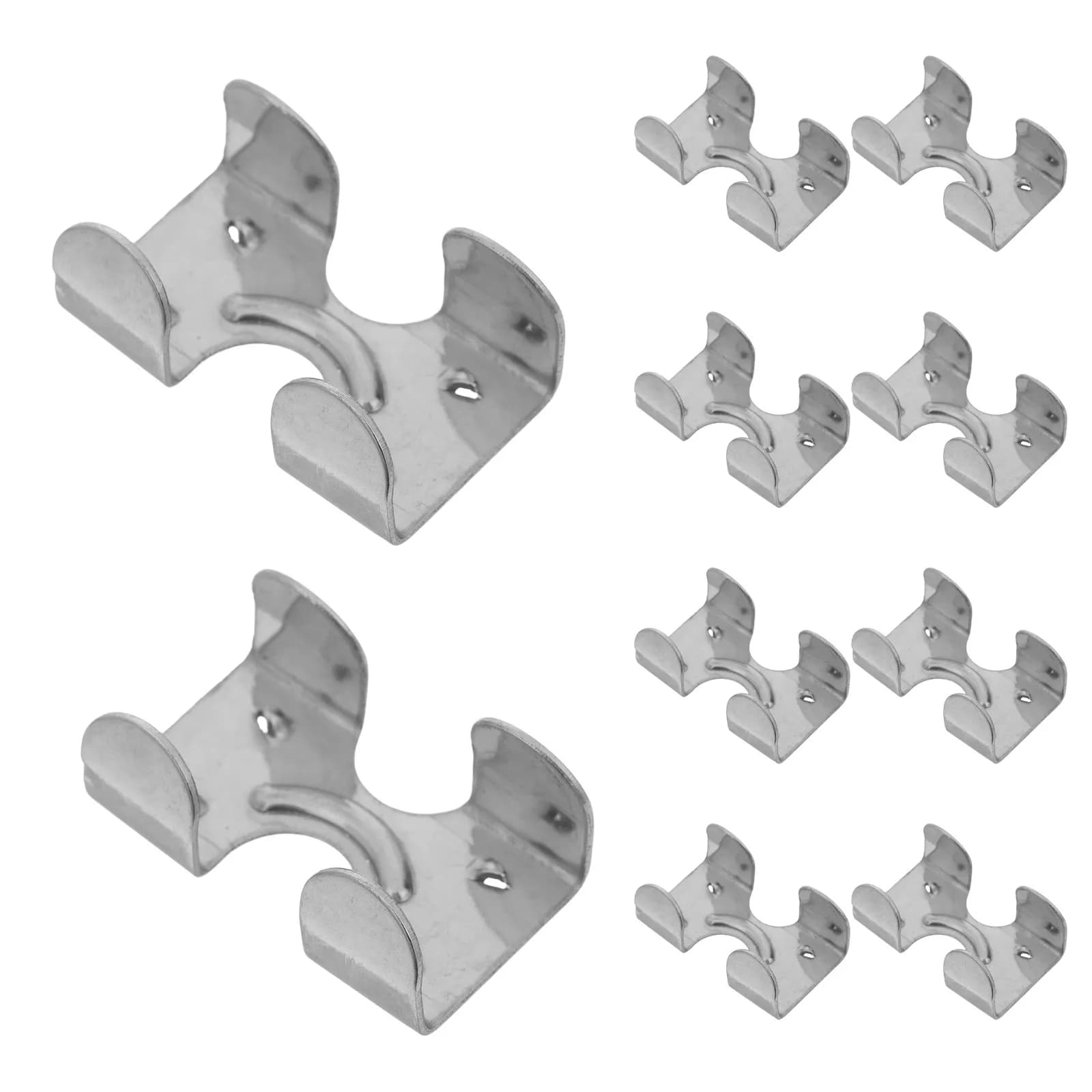 10Pcs Heavy Duty Double Rope Clamps Stainless Steel Reusable Wire Rope Cable Clips for 10Mm-12Mm Steel Nylon Marine Outdoor