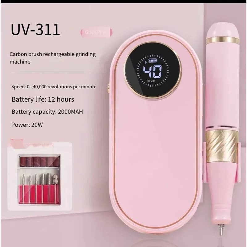 2026 New Electric Nail Polishing Machine, Portable Nail Shaping Tool for Professional Nail Machines with LED Display Screens