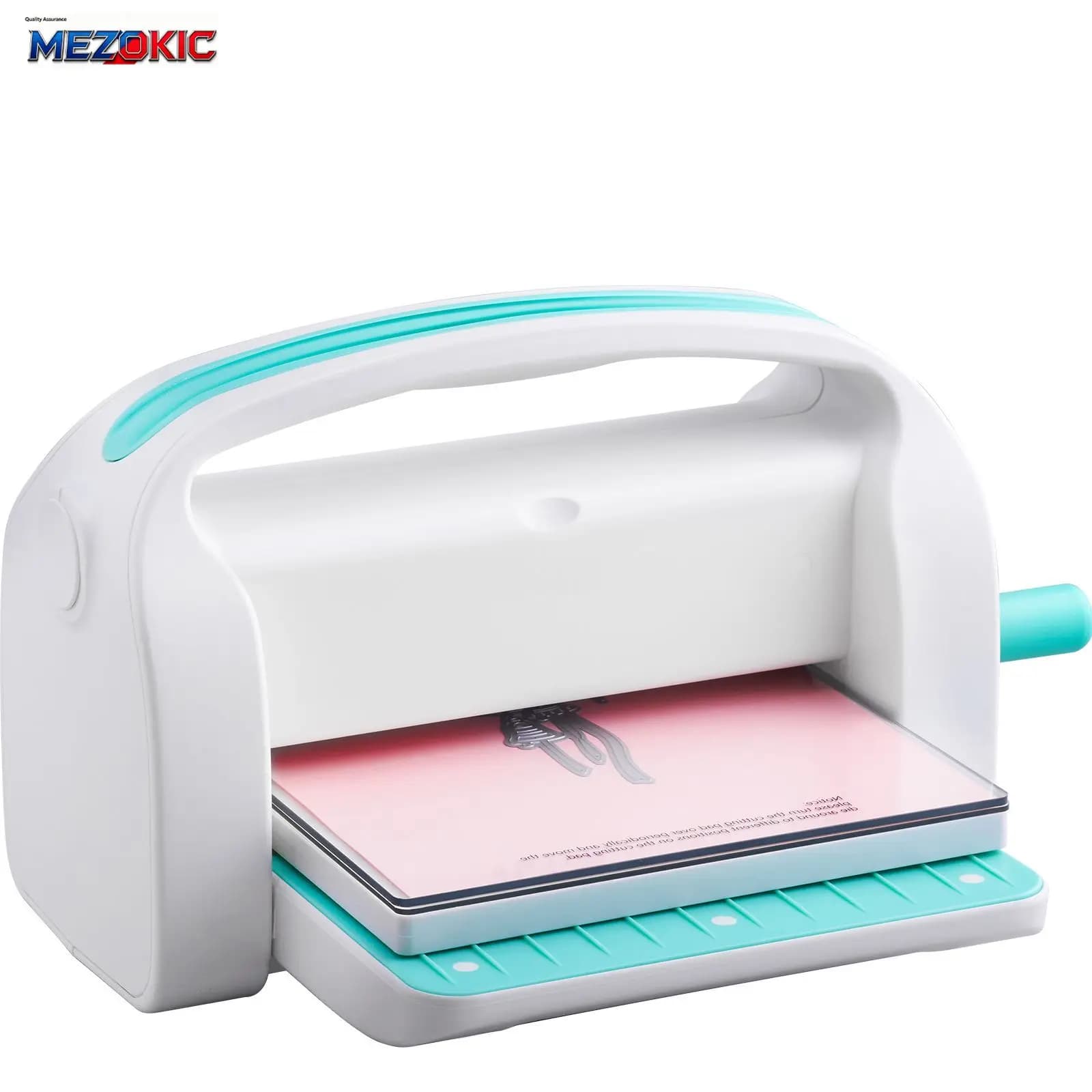 Manual Die Cutting & Embossing Machine, Portable Cut Machines, 9 inch Opening Scrapbooking Machine Full Kit Included, For Arts & Crafts, Scrapbooking, Card Making and Crafting, White
