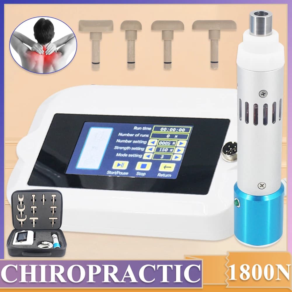 Pistola chiropratica elettrica professionale 1800N Potente correzione regolabile della colonna vertebrale Massaggiatore touchscreen a 8 lingue 2026 Nuovo
