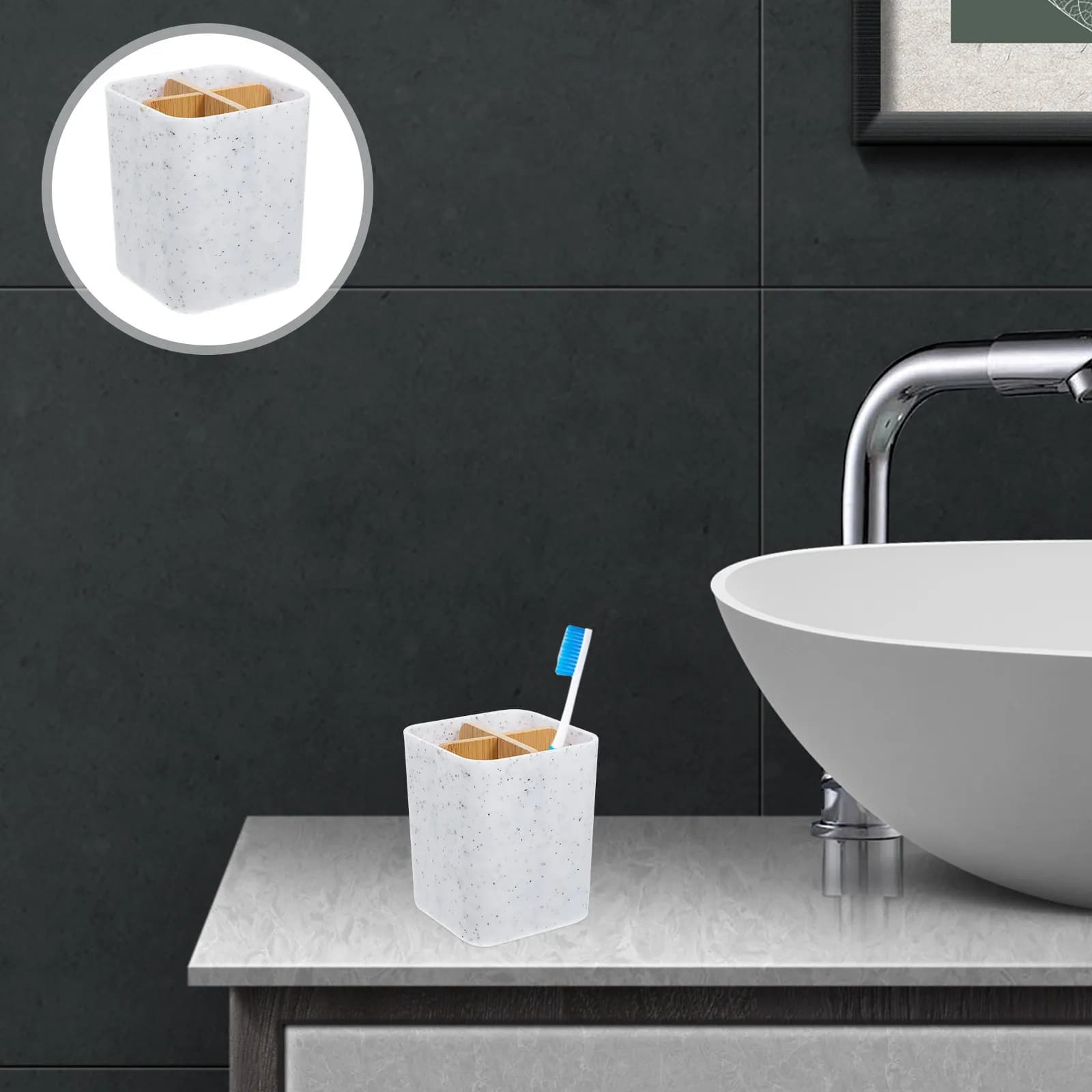 Porta Spazzolini da Denti, Organizzatore per Bagno, Scatola Portatile per Dentifricio, Porta Spazzolini Multiuso per Casa