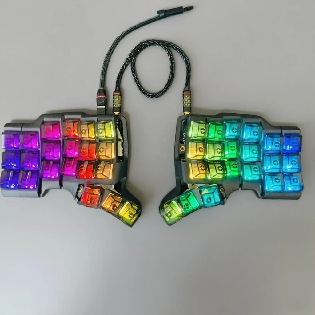 TBK Mini 3×6 Kit tastiera divisa Wired/Wireless Stampa 3D Personalizzato RGB Hot-swap ergonomico zmk Gaming Tastiera meccanica Regalo per PC
