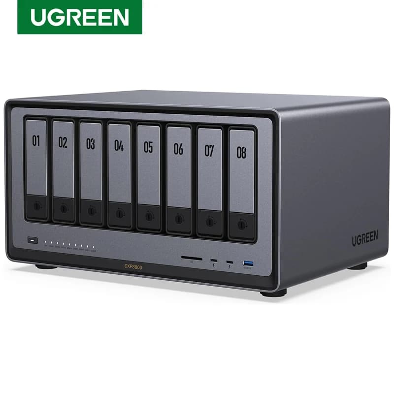 UGREEN NASync DXP8800 8 Bay Desktop NAS i3 1215u 6-Core CPU 8GB DDR5 RAM 128GB SSD Networking Storage Box 10GbE Wifi 6
