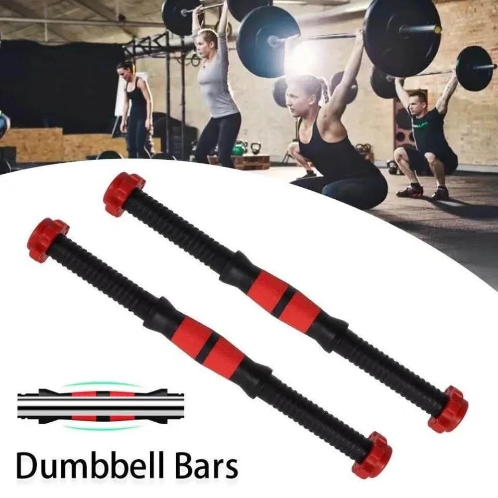 New PVC Dumbbell Bar Home Gym Accessories Fitness Equipment Threaded Dumbbell Handles Spin-Lock Collars Durable Barbell Buckle
