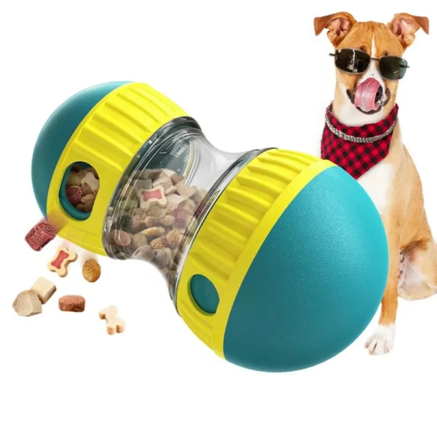 Cane alimentatore lento palla giocattolo resistente ai morsi dispenser di cibo ciotola trattare stimolazione mentale arricchimento BPA gratuito per uso alimentare forniture per animali domestici