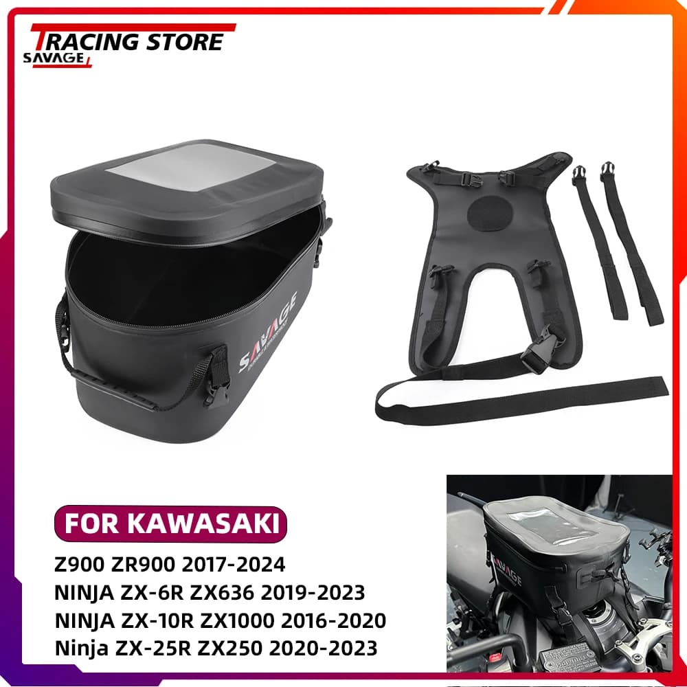Borsa da serbatoio per KAWASAKI Z900 ZR900 NINJA 250 400 650 ZX6R ZX10R ZX10RR 1000SX VERSYS-X 250 300 Borsa per bagagli Z400 ER400 Z650