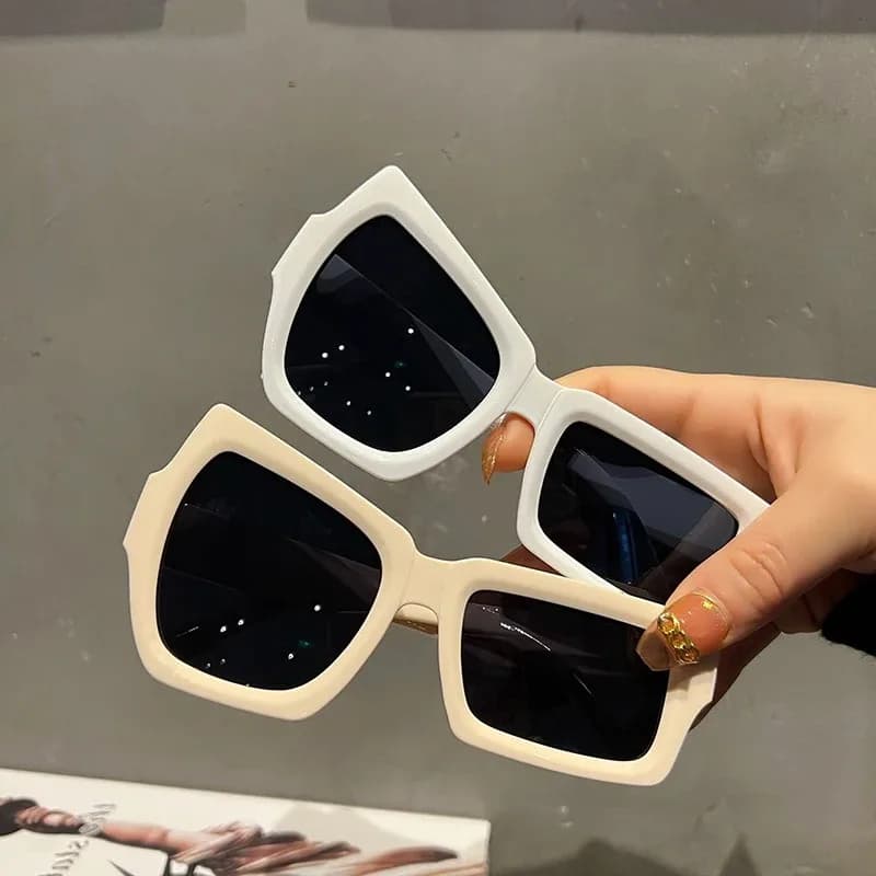 Occhiali da sole a poligono vintage da donna e uomo, firmati, quadrati, per donna, occhiali da sole femminili, occhiali unisex