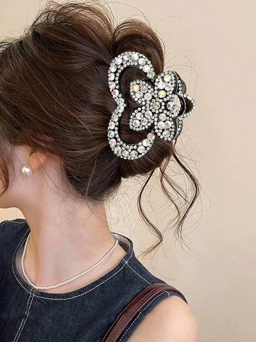 Rhinestone Decor Hair Claw Cute, Dopamine Claw Clips Hair Clips Hair Jaw Clip Hair Clamps Hair Clutch Hair Claw Clip Fall