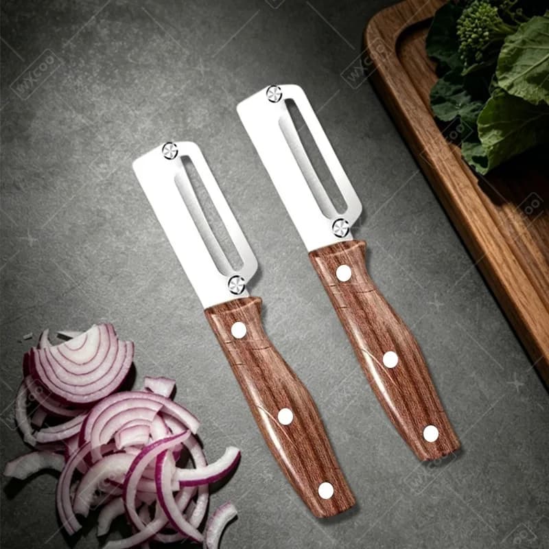 WXCOO Pelapatate in Acciaio Inossidabile per Frutta e Verdura, Utensile da Cucina per Uso Domestico, Raschietto per Ananas, Zucca, Canna da Zucchero