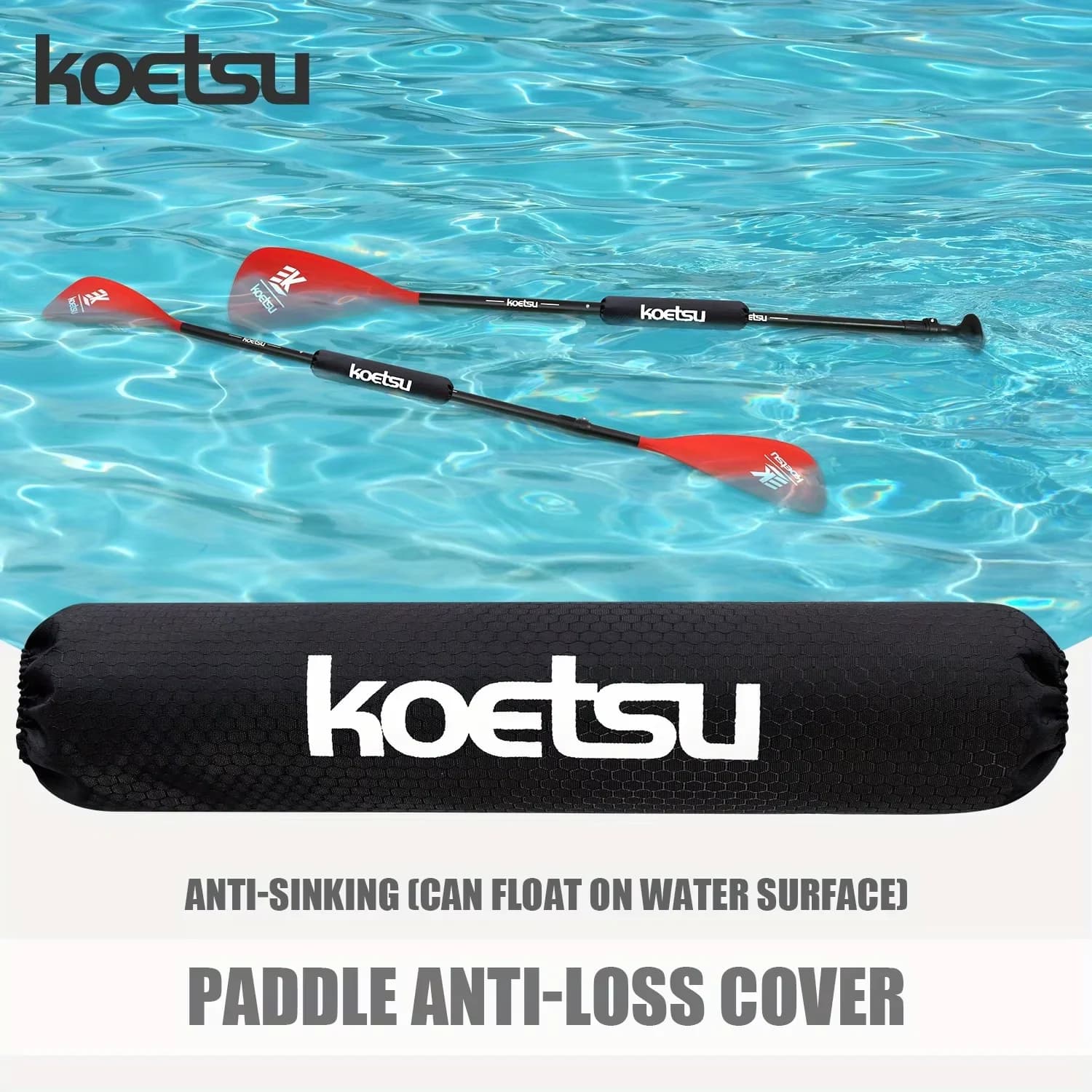Paddle Buoyancy Sleeve 420D PU EPE Foam Paddle Float SUP Board Accessory Prevent Sinking for Kayak Canoeing Stand Up Paddleboard