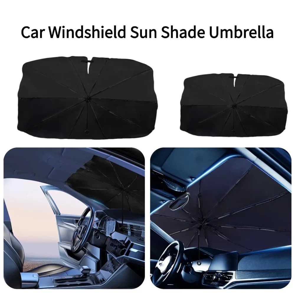 Windshield Sunshade Umbrella for Car 360°Rotation Bendable Handle Front Window Cover UV Protection Heat Protection Car Accessory