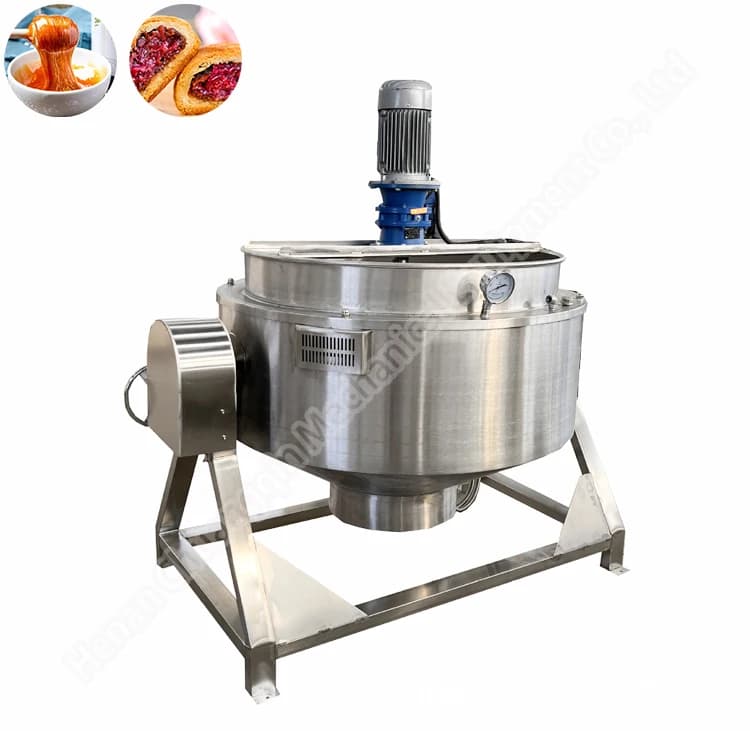 Kettle covered with stirrer and homogenizer Gas Jacket Kettle Coated 500l
