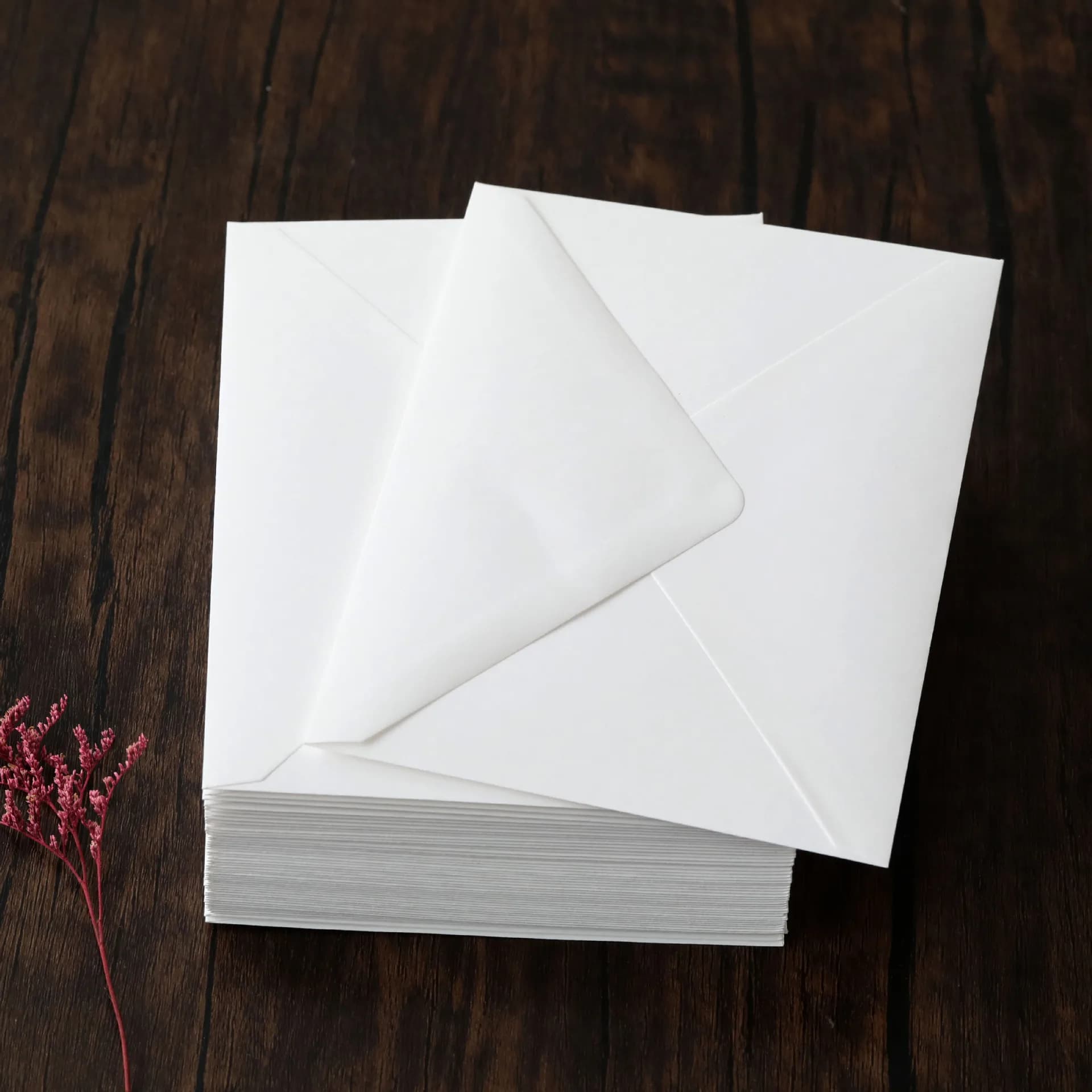 50pcs 19.5x13.5cm White Envelopes for Wedding 120g Paper Invitation Business File Folder Stationery Supplies Storage Bag