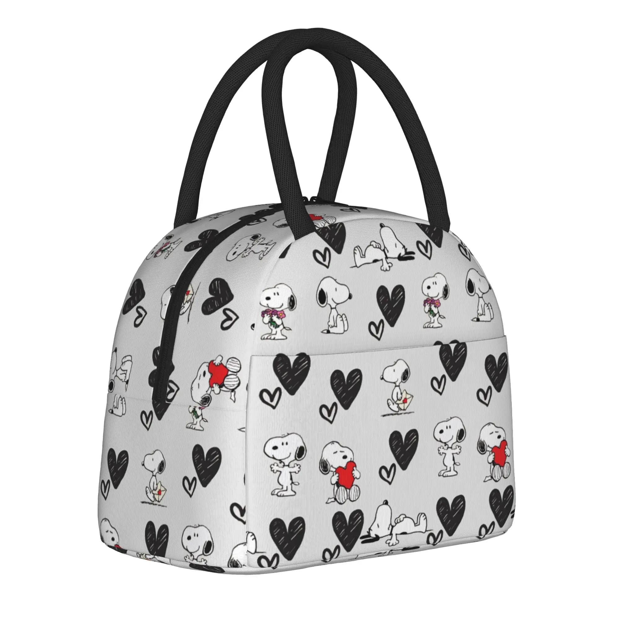 Borsa termica per il pranzo Snoopy Dog, contenitore per il pranzo a forma di cuore, borsa termica, borsa per il pranzo, borsa per la scuola, per picnic, per conservare gli alimenti