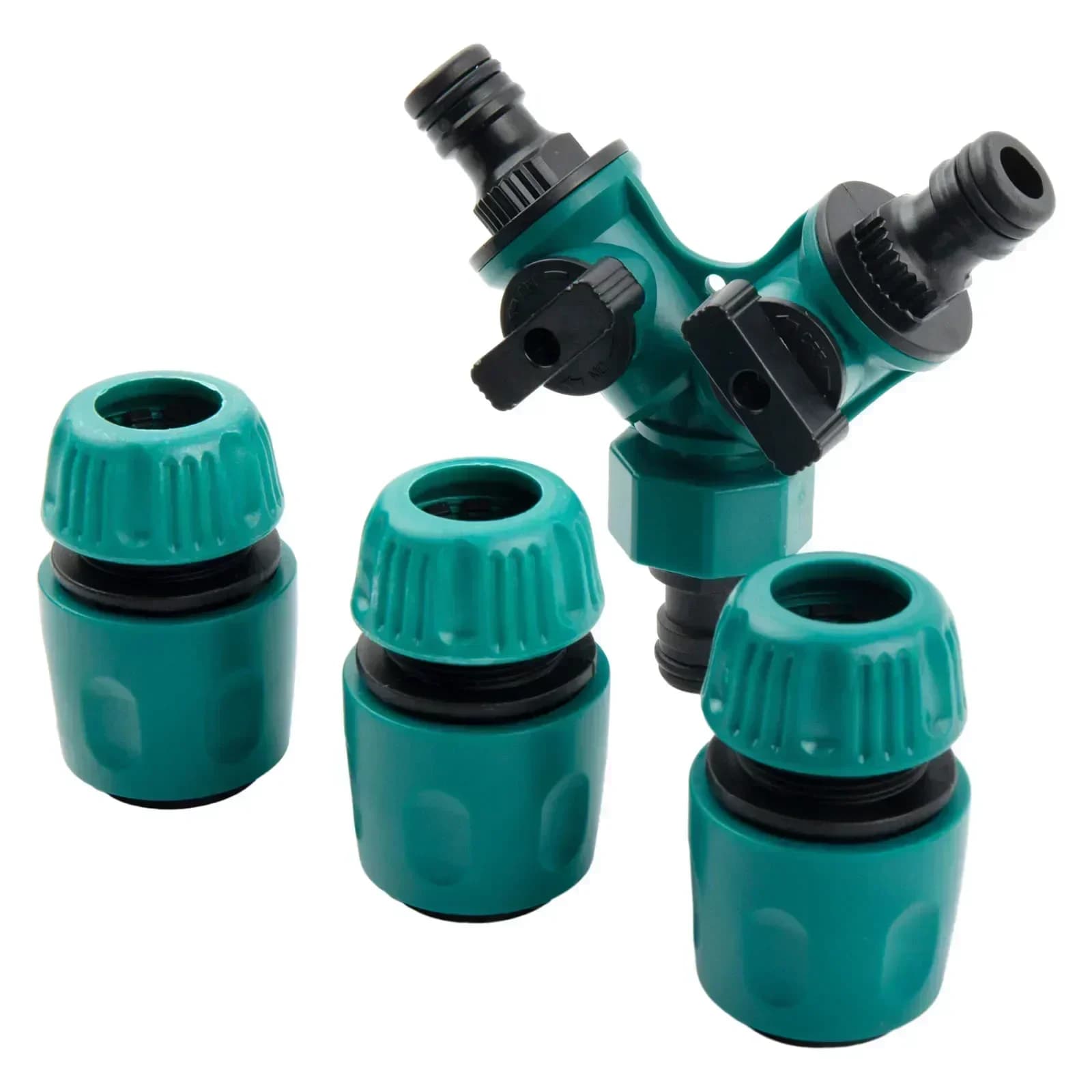 Connettori per tubi flessibili Splitter per tubi Valvola a forma di Y Valvole deviatrici a 3 vie Raccordi femmina Attrezzatura per irrigazione per tubi dell'acqua ON/OFF da giardino