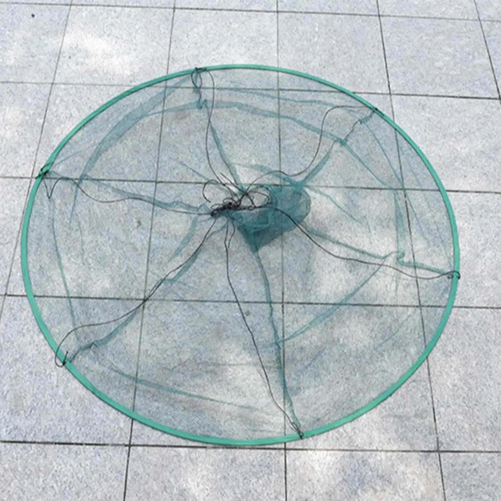 Rete da Pesca a Cerchio in Acciaio Morbido, Grande Rete a Mano Rotonda Stile Ponte, Rete da Lancio Robusta, Attrezzatura Resistente all'Usura per la Cattura del Pesce