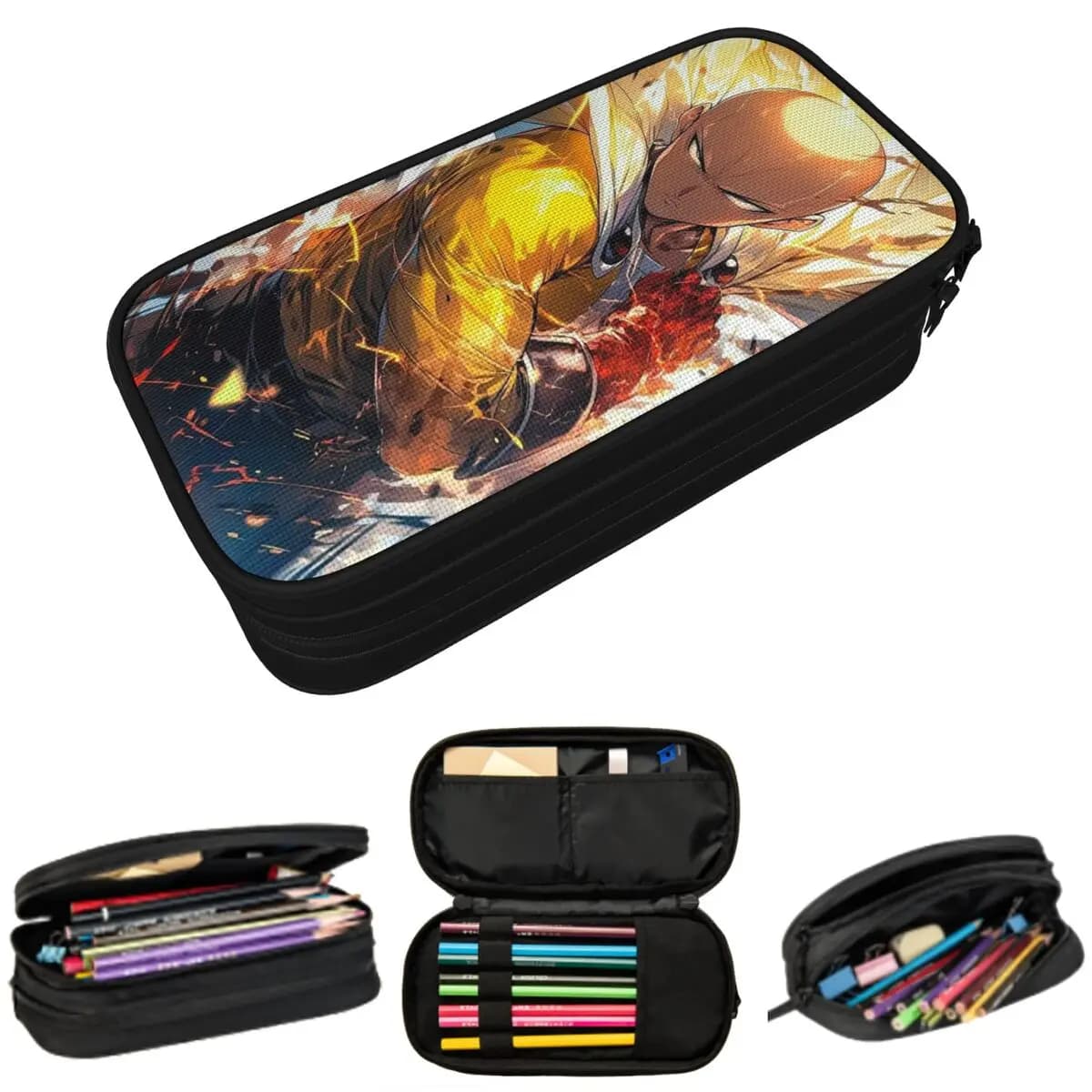 Astuccio Tatsumaki One Punch Man Anime per Studenti, Porta Penne e Cancelleria, Borsa Portaoggetti per Scuola
