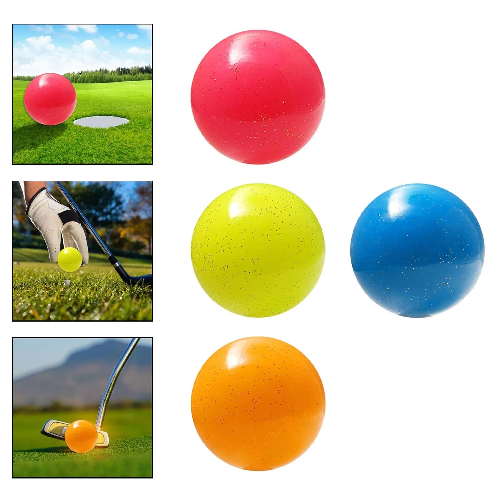 Palla da Golf per Allenamento, Palla in Resina Portatile 2.36'' per Pratica Putting, per Sport all'Aperto, Parco, Giardino, Uso Professionale
