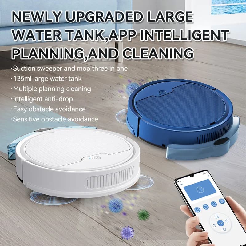 New 3 In 1 Sweeping and Vacuuming Wireless Vacuum Cleaner Smart Sweeping Robot Home Sweeper Sweeping Robots For Home