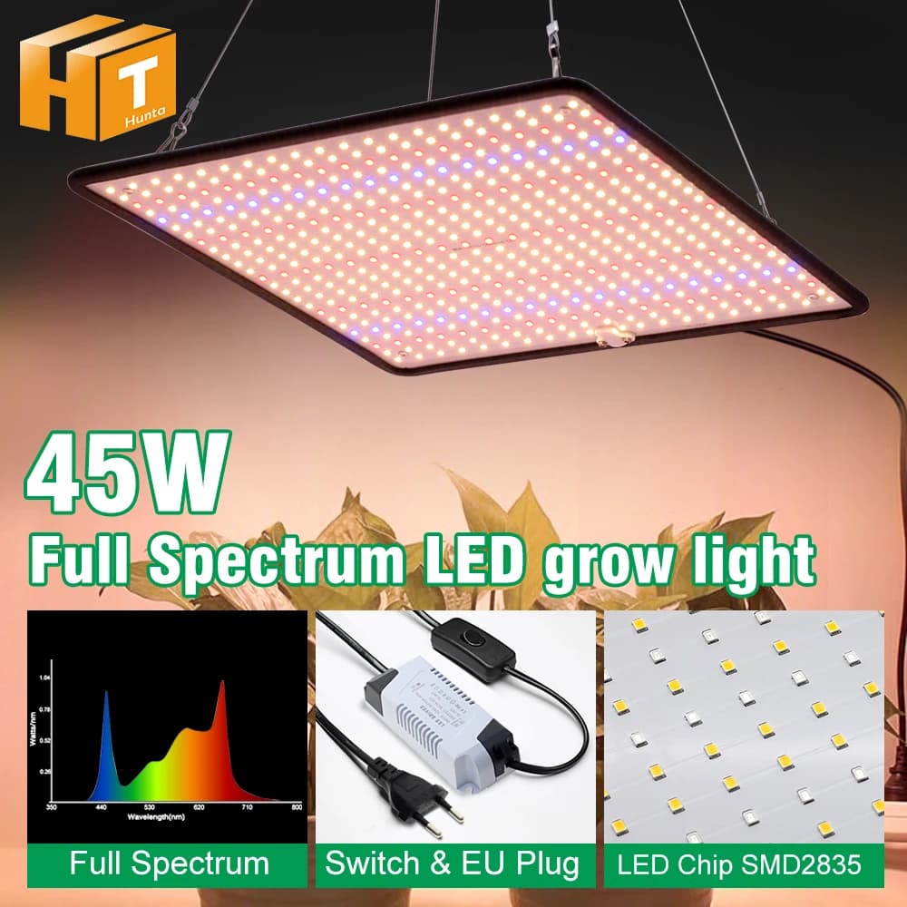 Spettro completo LED Coltiva la luce AC85-265V SMD2835 Illuminazione di crescita a LED per piante in serra che siembra di fiori vegetali
