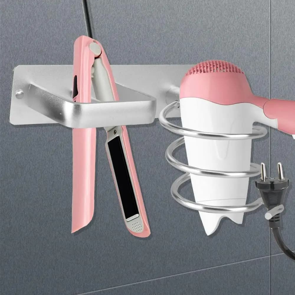 Support from Wall Mounted Aluminum Alloy Resistant for Styling Tools, Hair Clips and Hair Clips - Scaffale Storage