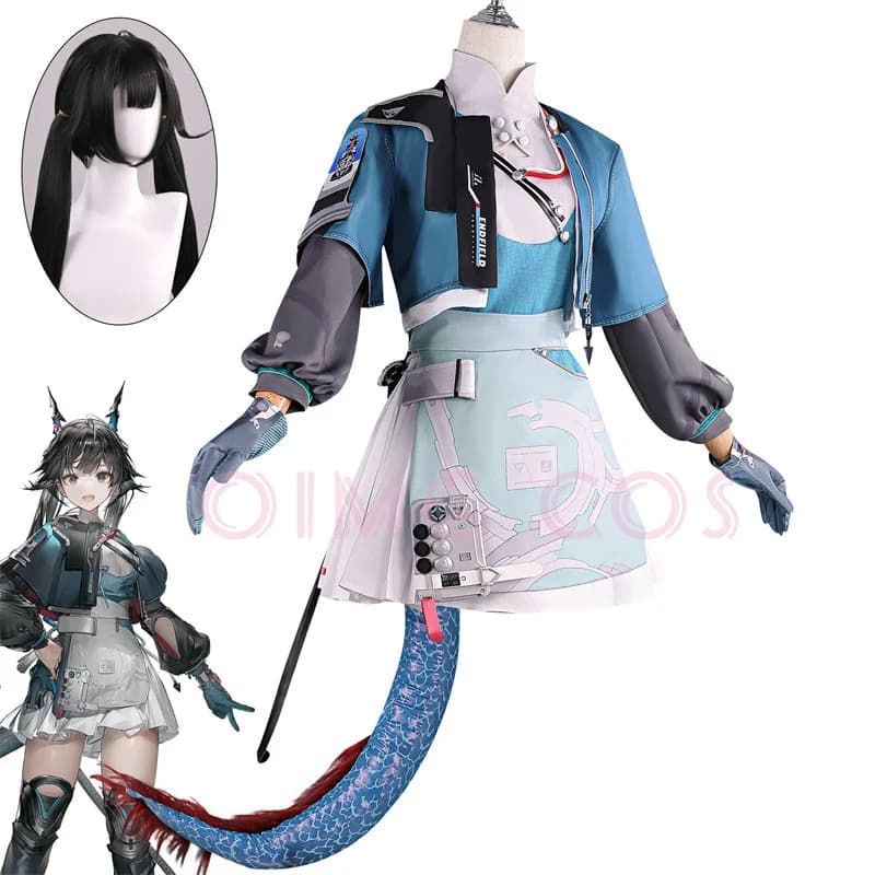 Costume Cosplay Arknights Chen Qianyu, Uniforme da Carnevale, Costume Anime per Halloween, Travestimento per Donne