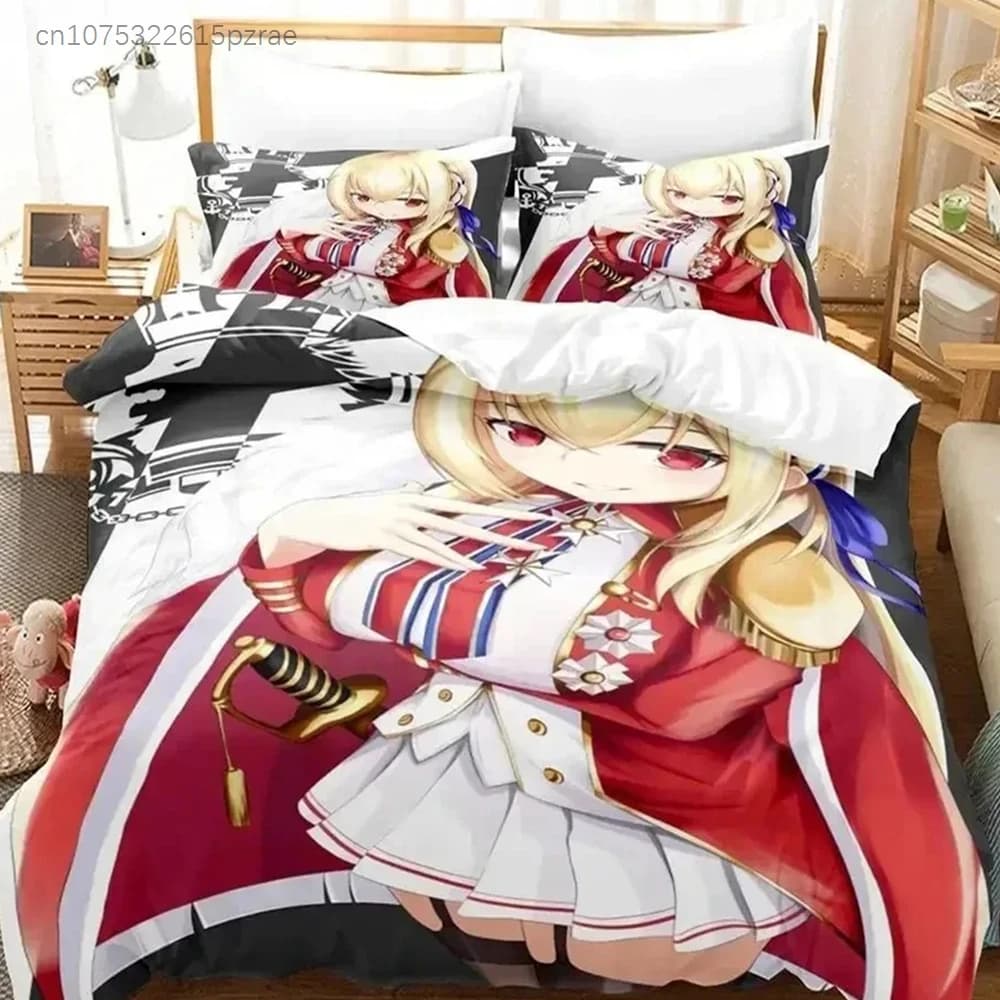 3D Print Anime Azur Lane Bedding Set For Bedroom Soft Modern Bedspreads Comefortable Kids Duvet Cover Quilt Cover And Pillowcase