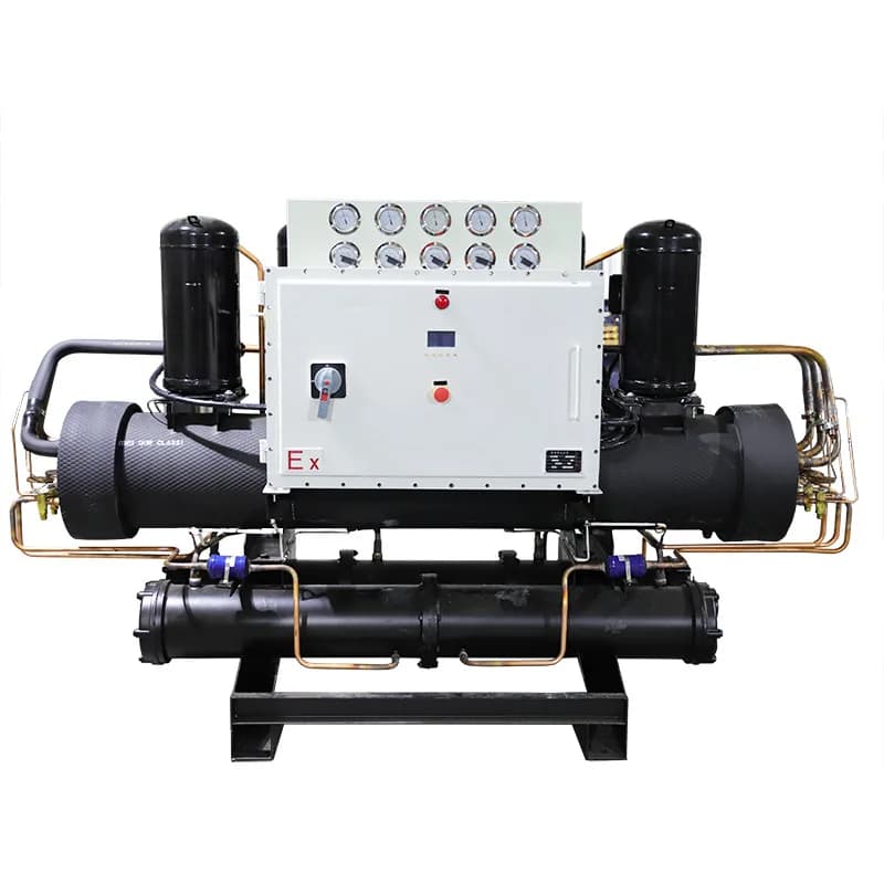 Explosion-proof Water-cooled Open-type Chiller Mold Ice Water Cooling Chiller Unit Circulating Water Industrial Condenser Unit