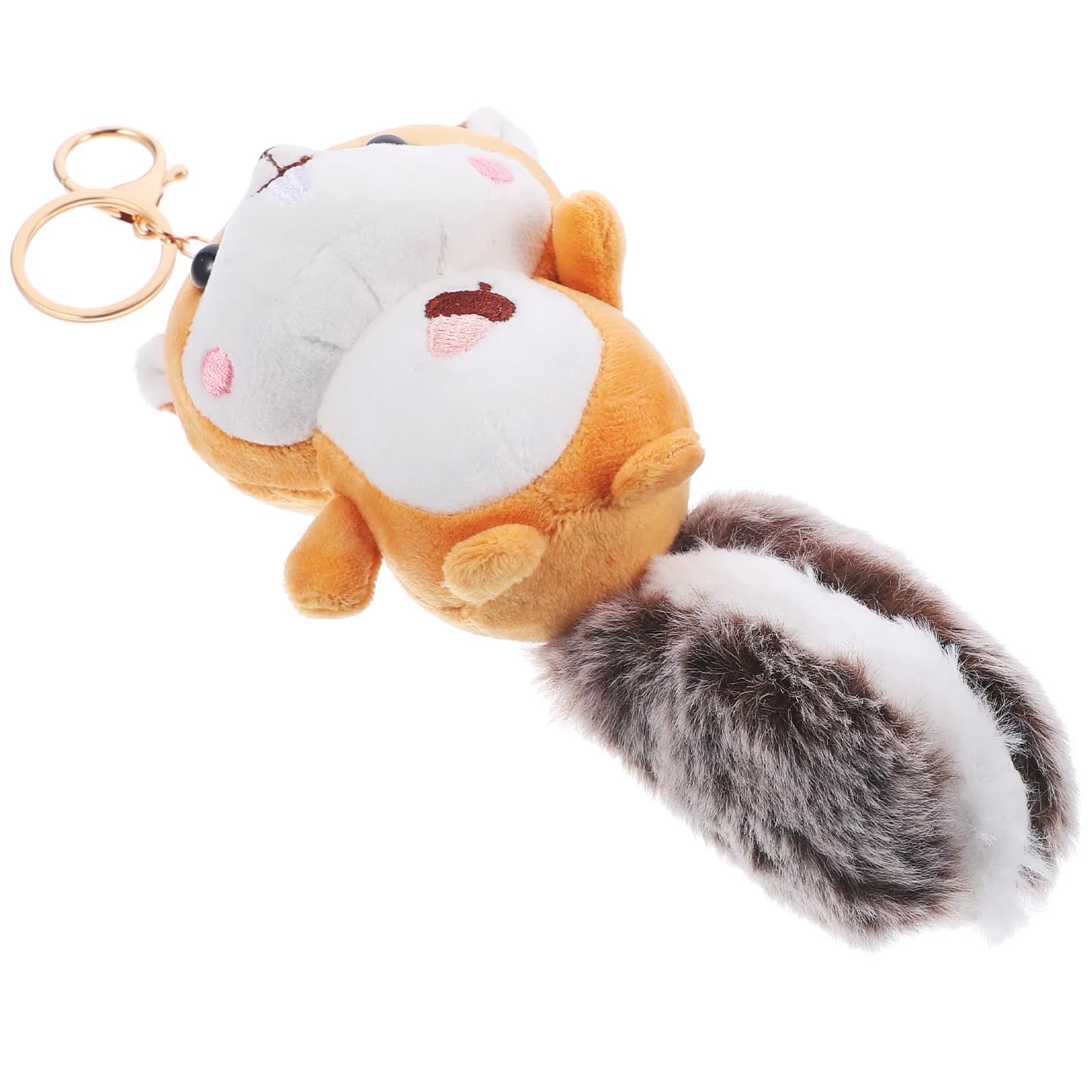 Portachiavi a Forma di Scoiattolo, Ciondolo Animale Carino e Morbido, Charm Decorativo da Appendere per Zaini e Borse