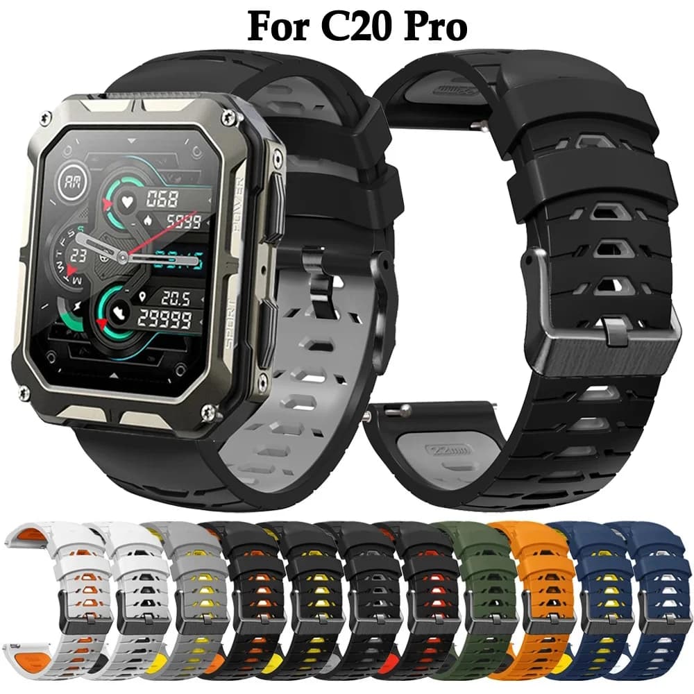 Cinturini di ricambio per orologi da 22 mm per cinturino C20 Pro per il NUOVO cinturino in silicone traspirante C20 Pro Accessori per smartwatch