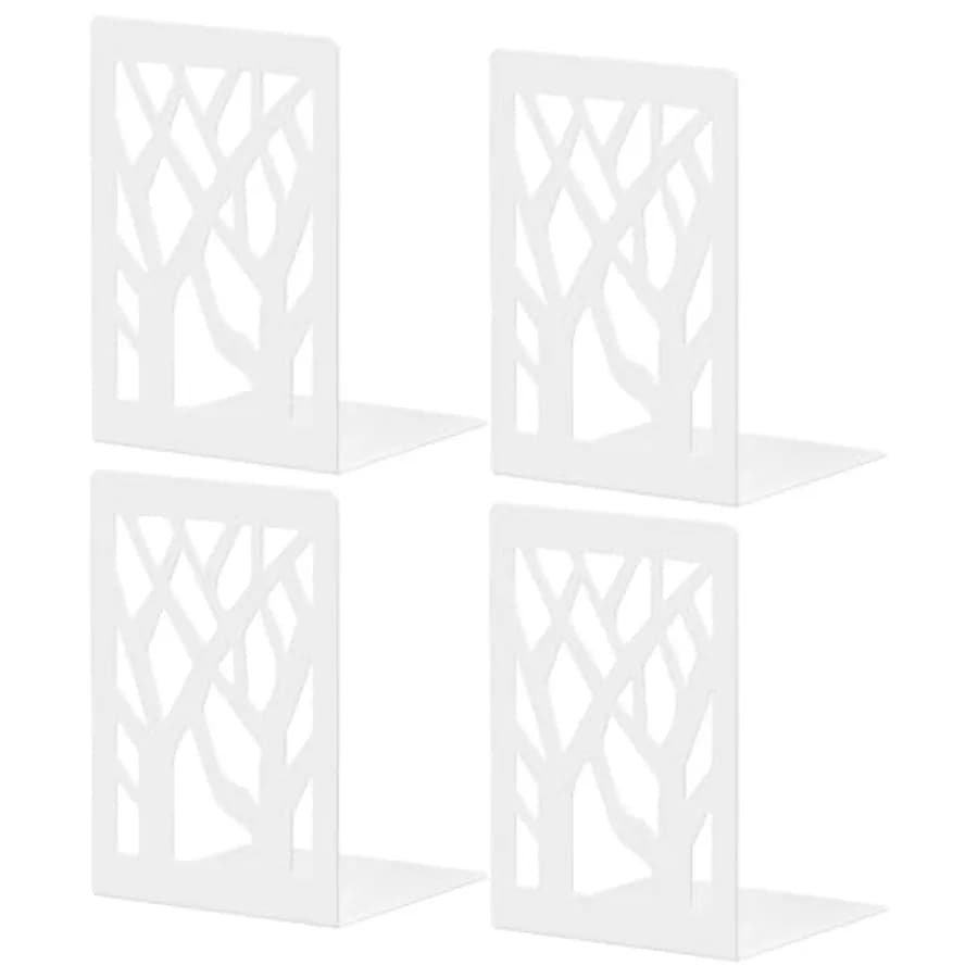 Bookends, Tree Design Modern Metal Bookends for Shelves, Unique Tree Book Ends Decorative Book Organizer for Desk, Decorative S