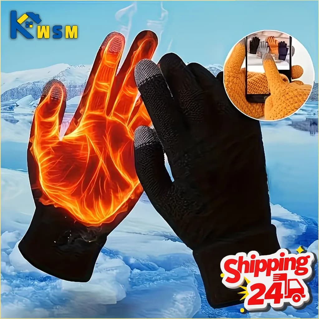 1-20 paia di guanti invernali touchscreen con design a forma di ananas, guanti spessi e caldi foderati in pile per studenti, ciclismo e tempo freddo