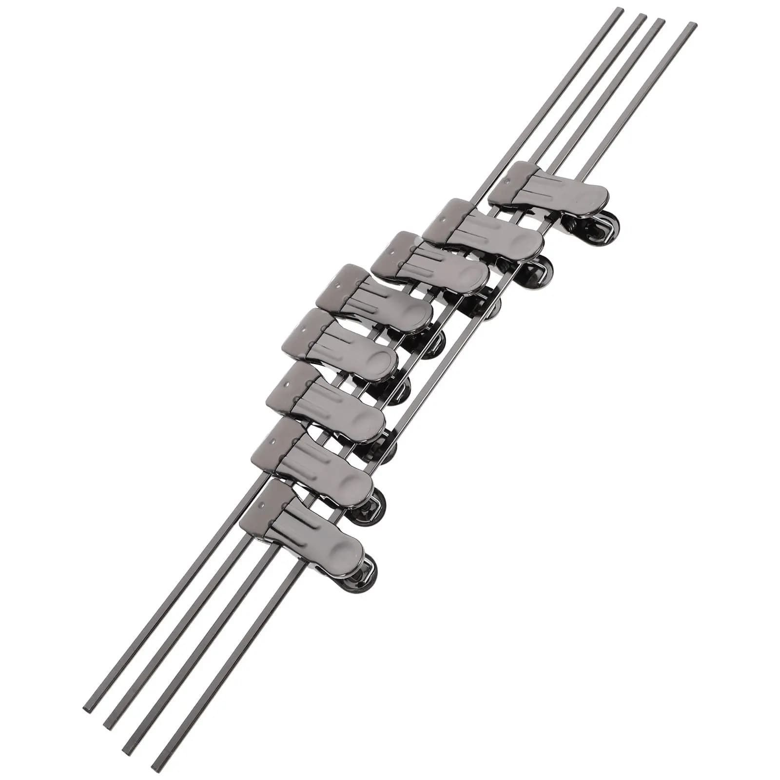 4Pcs Clothes Hanger Clips Sleek Iron Heavy Duty Pants Skirt Rack Space Saving Closet Organization Clips Hanger Clip