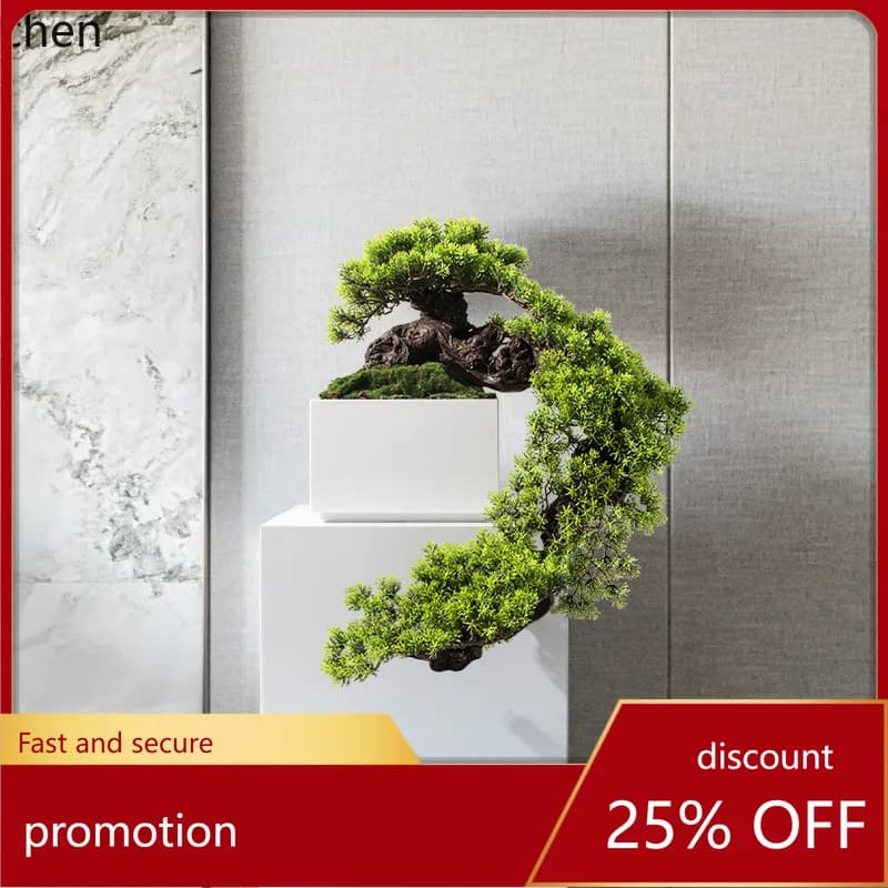 Artificial plant HXL cozy entrance bonsai pine plant green decoration soft ornament