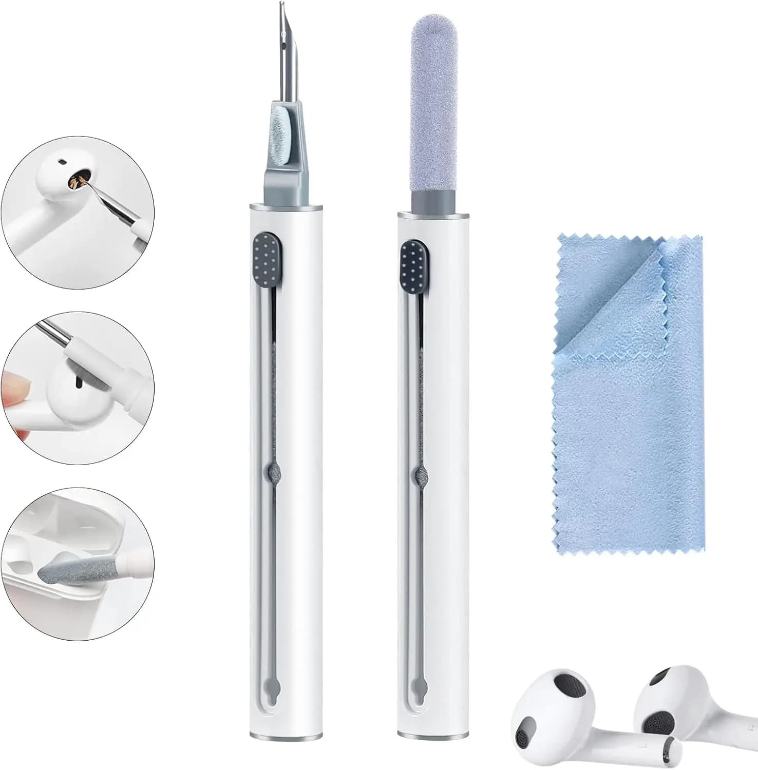 Cleaning Kit for Wireless Headphones, Multifunction Brush with Soft Brush and Sink for Headphones, Charging and Phone Cases