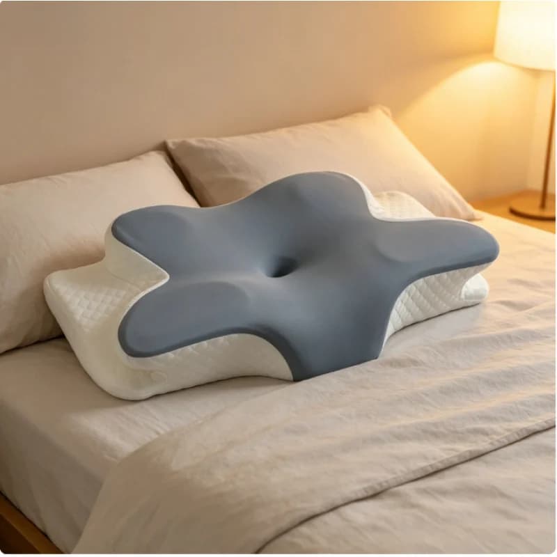 Slow Rebound Butterfly Shaped Memory Foam Pillow Orthopedic Cervical Neck Support Relaxing Pain Relief Bed Pillow
