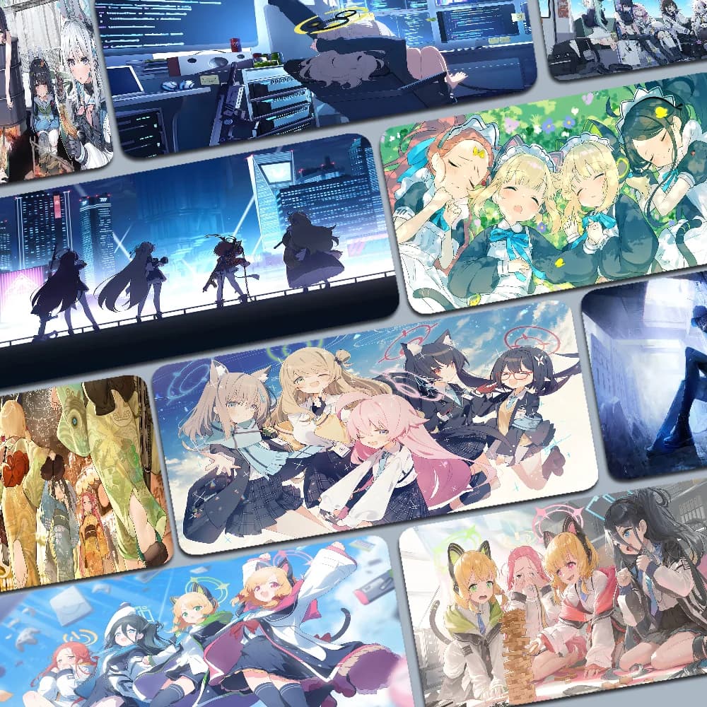 Blue Archive Mousepad Boy Pad tappetino da gioco in gomma naturale tappetino da scrivania dimensioni per Gaming World of tanks CS GO Zelda