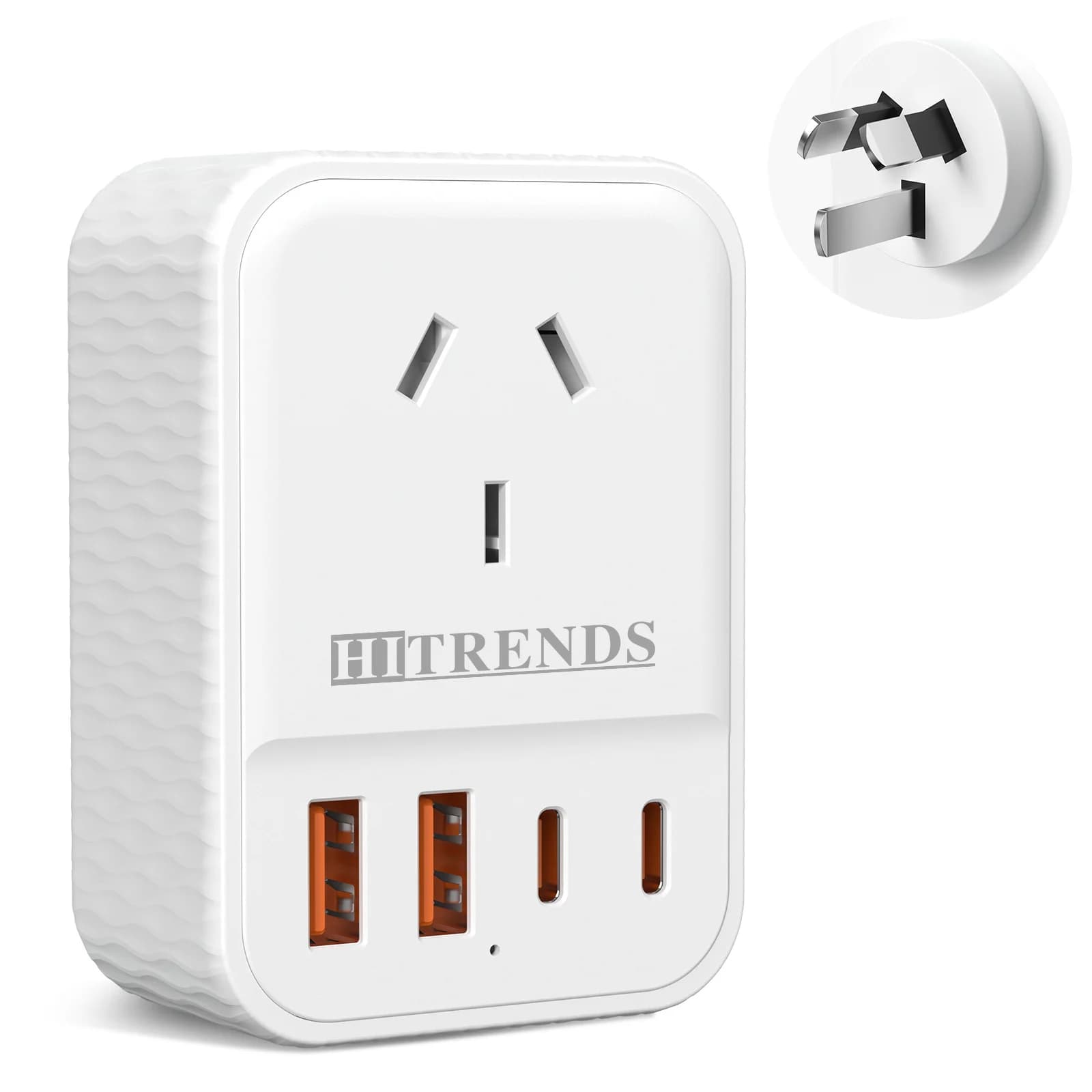 Adattatore da Viaggio Internazionale 5-in-1 - Spina Australiana - Alta Potenza 2500W - 2 USB-C + 2 USB-A Ricarica Rapida
