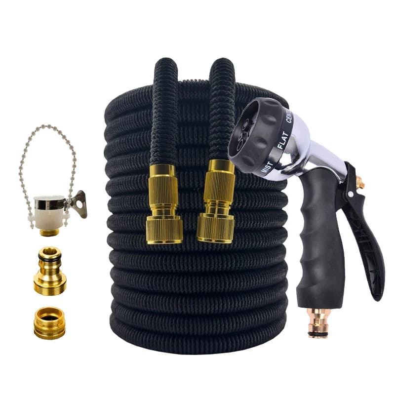 Tubo da Giardino Flessibile Espandibile con Pistola a Spruzzo ad Alta Pressione per Lavaggio Auto, Tubo Acqua da Giardino Espandibile 25FT-100FT