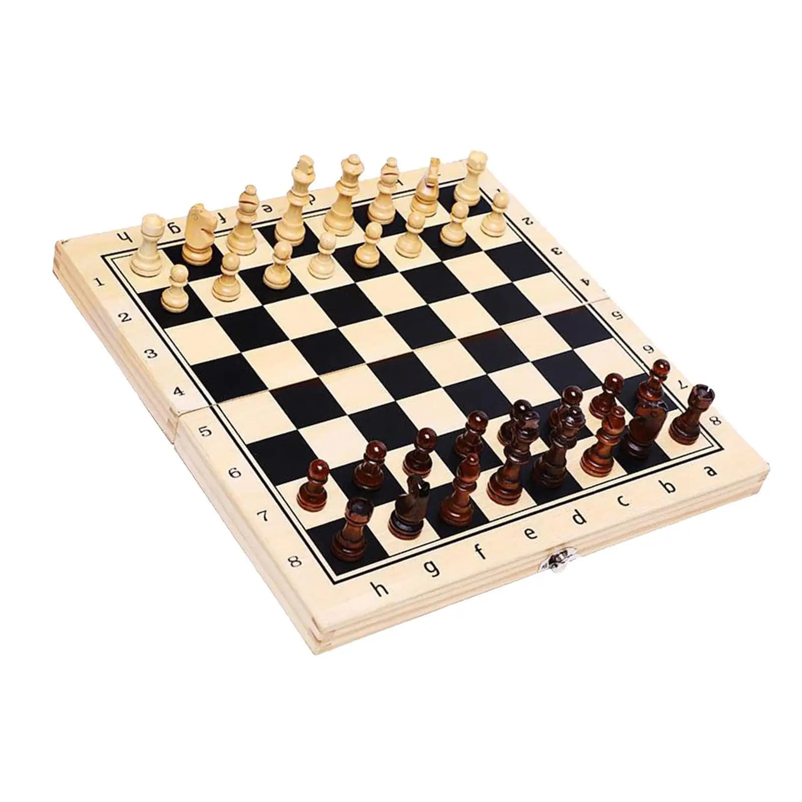 Set di Scacchi Magnetico Pieghevole 29x29cm con Vano Portaoggetti Interno per Giochi in Famiglia