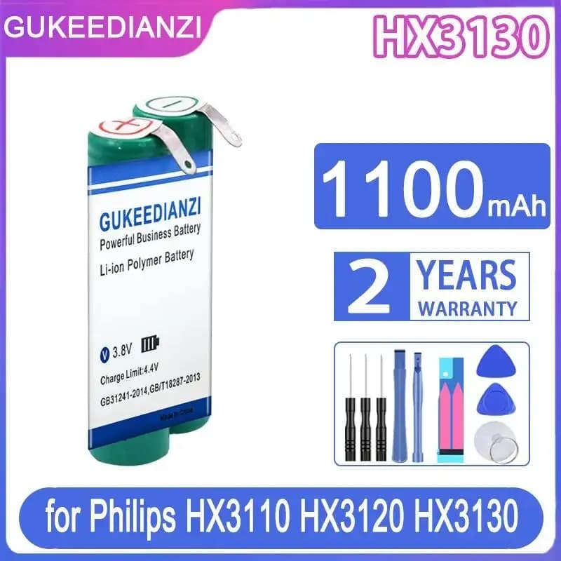 1100mAh Electric Toothbrush Battery Stable For Philips HX3110 HX3120 HX3130 HX3100